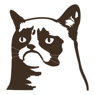 Grumpy Cat 2 Decal (Brown)